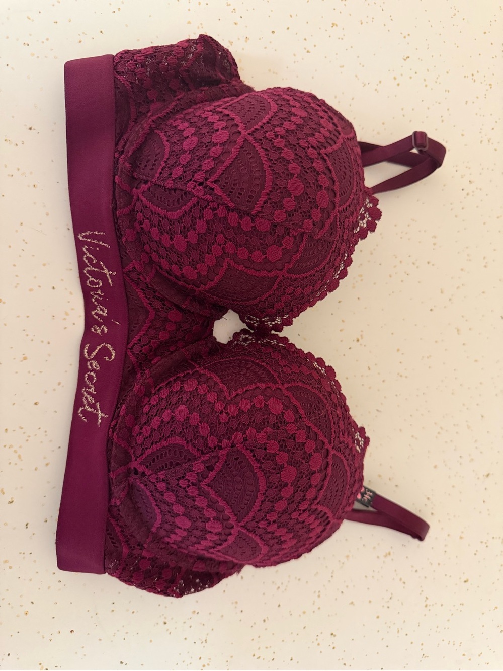 Victoria's Secret Lace Bra in Deep Burgundy